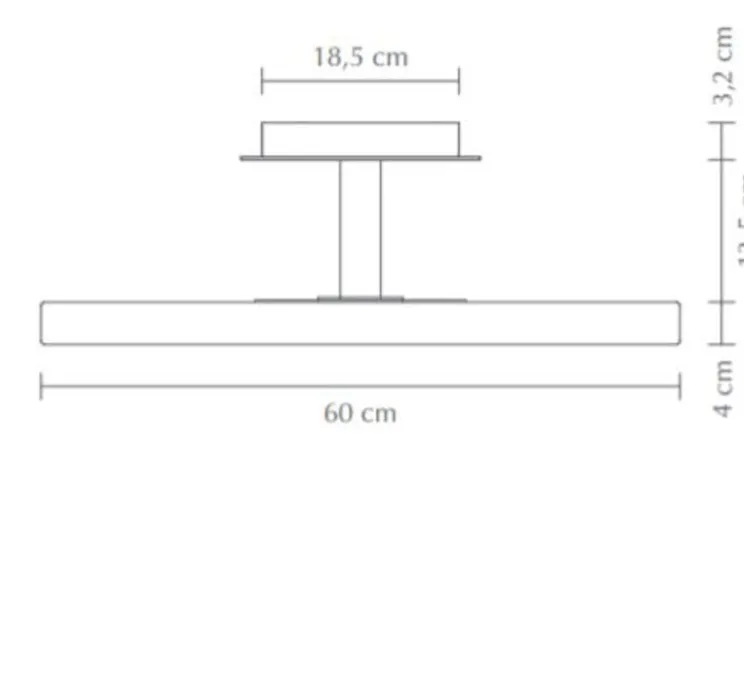 Plafonnier, Asteria UP, large, perle blanc, LED, 3000K, 2300lm, Ø60cm, H21cm - Umage