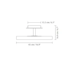 Plafonnier, Asteria UP, medium, blanc perle, LED, dim, 3000K, 1100 lm, Ø43cm, H16,9cm - Umage