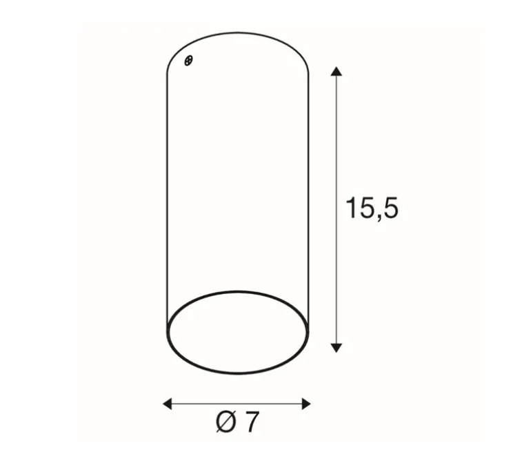 Plafonnier, Asto Tube, blanc, Ø7cm, H15,5cm - SLV