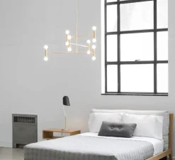 Plafonnier, Atomium, laiton, Ø97cm, H108cm - Lambert&Fils