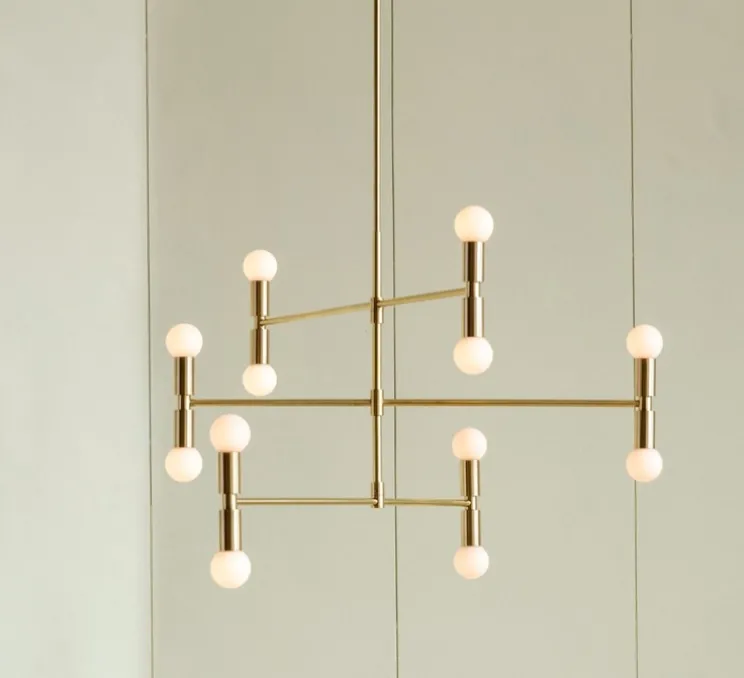 Plafonnier, Atomium, laiton, Ø97cm, H108cm - Lambert&Fils