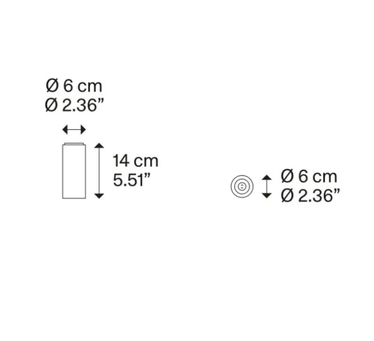 Plafonnier, A-Tube mini, bronze, Ø6cm, H14cm - Lodes