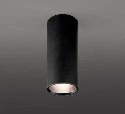 Plafonnier, A-Tube mini, noir mat, Ø6cm, H14cm - Lodes