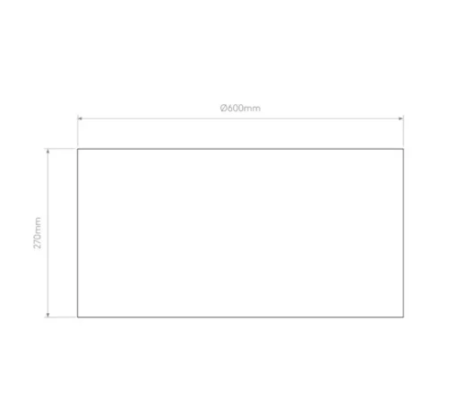 Plafonnier, avec abat-jour Bevel Round 600 et structure 4-Way plate, blanc, Ø60cm, H27cm - Astro