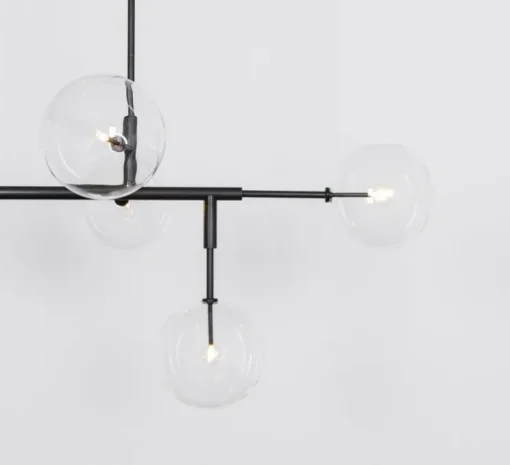 Plafonnier, Axis, noir, Ø31,4cm, H155cm - Schwung