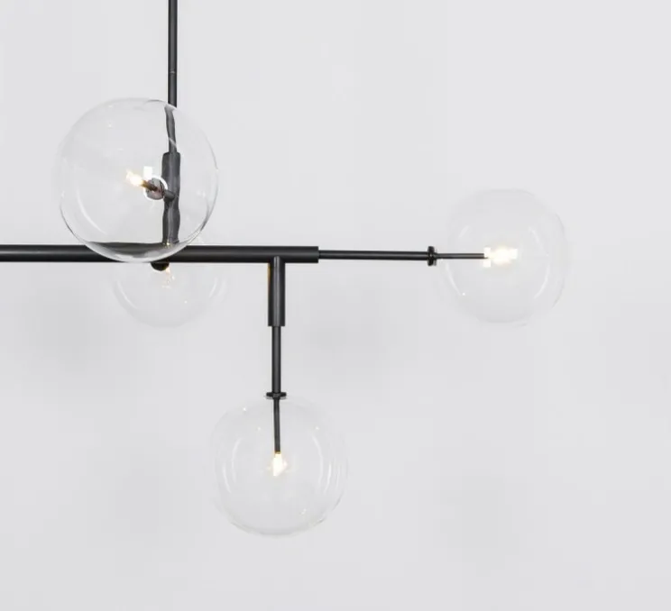 Plafonnier, Axis, noir, Ø31,4cm, H155cm - Schwung
