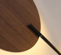 Plafonnier, Ballon Pendant U2, noir et chêne, LED, 3000K, 1000lm, Ø78cm, H53cm - TUNTO