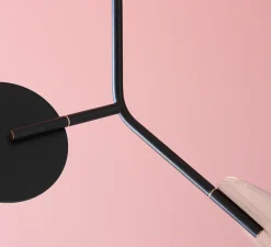 Plafonnier, Ballon Pendant U2, noir et chêne, LED, 3000K, 1000lm, Ø78cm, H53cm - TUNTO