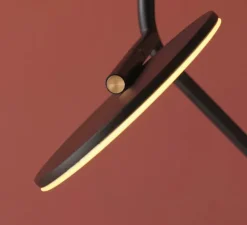 Plafonnier, Ballon Pendant U2, noir et chêne, LED, 3000K, 1000lm, Ø78cm, H53cm - TUNTO