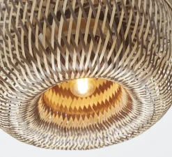 Plafonnier, Barbados, naturel et marron, Ø35cm, H17cm - Good&Mojo