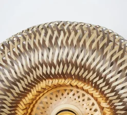 Plafonnier, Barbados, naturel et marron, Ø35cm, H17cm - Good&Mojo