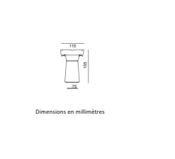 Plafonnier, Battersea 951P, Kaki mat, Ø7,5cm, H15,5cm - Toscot