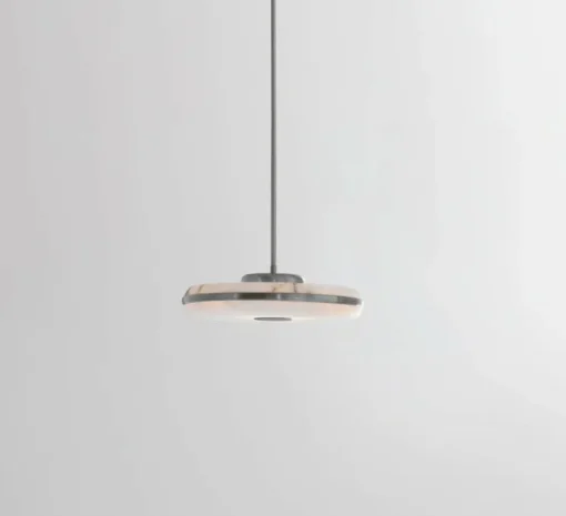 Plafonnier, Beran Large , nickel satiné, LED, dim, 2700K, 700 lm, Ø36cm, H6cm - Bert Frank