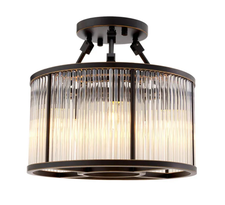 Plafonnier, Bernardi S, bronze, Ø45cm, H37,5cm - Eichholtz