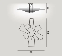 Plafonnier, Big Bang, blanc, L79cm, H23cm - Foscarini