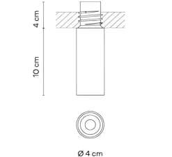 Plafonnier, Bind Solo 6688, beige, LED, dim, tunable white, 1800-4000K, 308-504 lm, Ø4cm, H10cm - Vibia