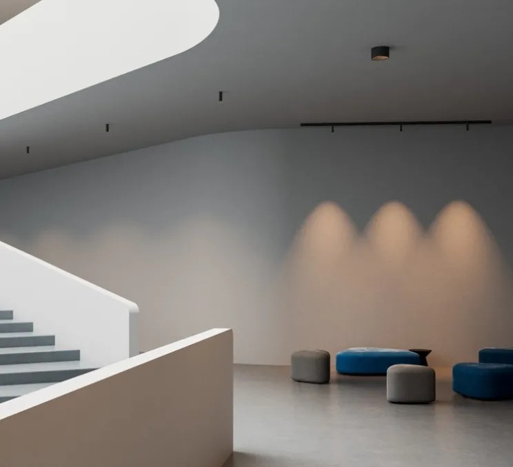 Plafonnier, Bind Solo, spectre large, noir, LED, dim, tunable white + DALI-2, 1800K - 4000K, 571 lm - 895 lm, Ø18,5cm, H11cm - Vibia