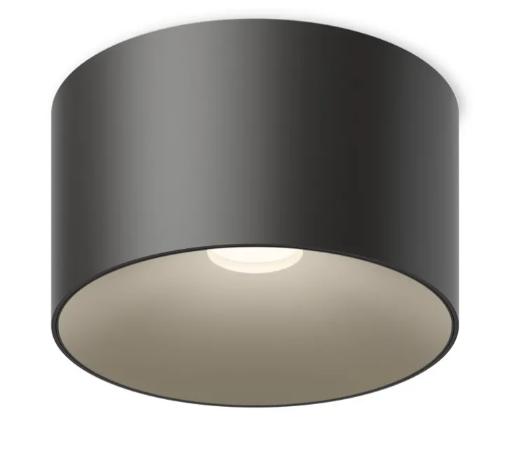 Plafonnier, Bind Solo, spectre large, noir, LED, dim, tunable white + DALI-2, 1800K - 4000K, 571 lm - 895 lm, Ø18,5cm, H11cm - Vibia