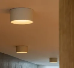 Plafonnier, Bind Solo, spectre large, beige, LED, dim, tunable white + DALI-2, 1800K - 4000K, 571 lm - 895 lm, Ø18,5cm, H11cm - Vibia