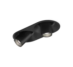 Plafonnier, Bliek Round Petit 2.0, noir, LED, dim, 2700K, 2x440 lm, L18,2cm, H10,3cm - Wever&Ducré
