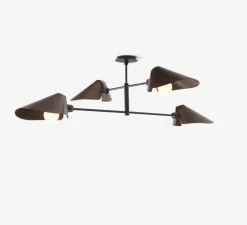Plafonnier, Bonnet SC91, bronze, noir, Ø100cm, H40cm - Andtradition