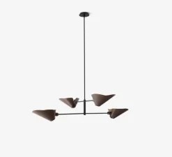 Plafonnier, Bonnet SC93, bronze, noir, Ø100cm, H140cm - Andtradition