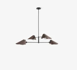 Plafonnier, Bonnet SC92, bronze, noir, Ø100cm, H110cm - Andtradition