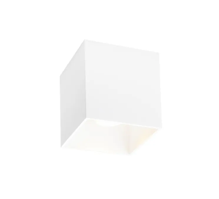 Plafonnier, Box 1.0 LED, blanc mat, LED, coupure de phase, 2700K, 670lm, L10cm, H10cm - Wever&Ducré