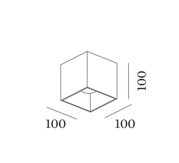 Plafonnier, Box 1.0 LED, blanc mat, LED, coupure de phase, 2700K, 670lm, L10cm, H10cm - Wever&Ducré