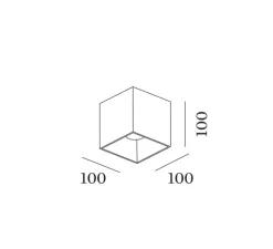 Plafonnier, Box 1.0 LED, blanc mat, LED, Dali, 3000K, 700 lm, Ø10cm, H10cm - Wever&Ducré