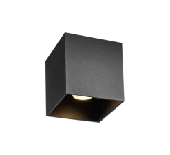 Plafonnier, Box 1.0, noir, IP65, LED, 3000K, 610lm, L10cm, H10cm - Wever&Ducré