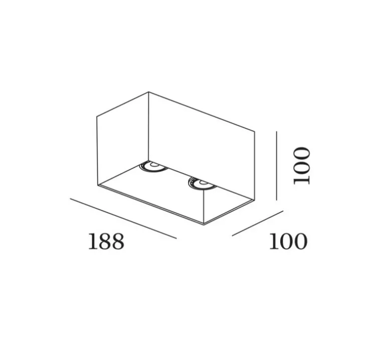 Plafonnier, Box 2.0 PAR16, blanc, L18,8cm, H10cm - Wever&Ducré
