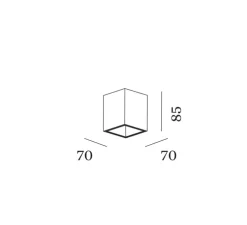 Plafonnier, Box Mini 1.0 LED, blanc, champagne, LED, 2700K, 440lm, L7cm, H8,5cm - Wever&Ducré