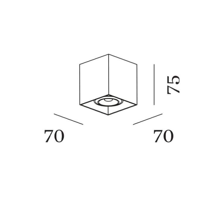 Plafonnier, Box Mini 1.0 PAR16, or, L7cm, H7,5cm - Wever&Ducré