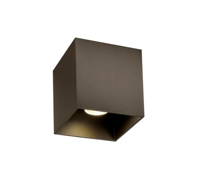 Plafonnier, Box outdoor 1.0, bronze, IP65, LED, dim, 3000K, 700 lm, L10cm, H10cm - Wever&Ducré