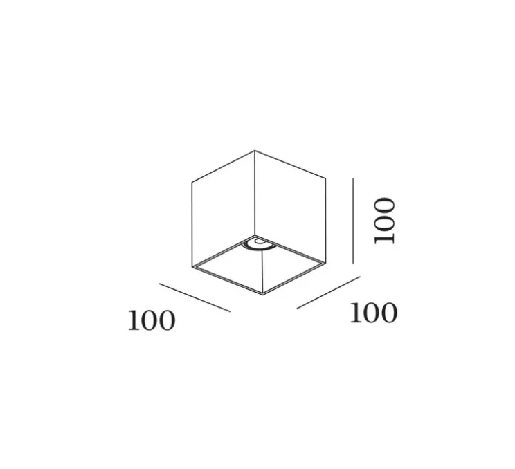 Plafonnier, Box outdoor 1.0, bronze, IP65, LED, dim, 3000K, 700 lm, L10cm, H10cm - Wever&Ducré