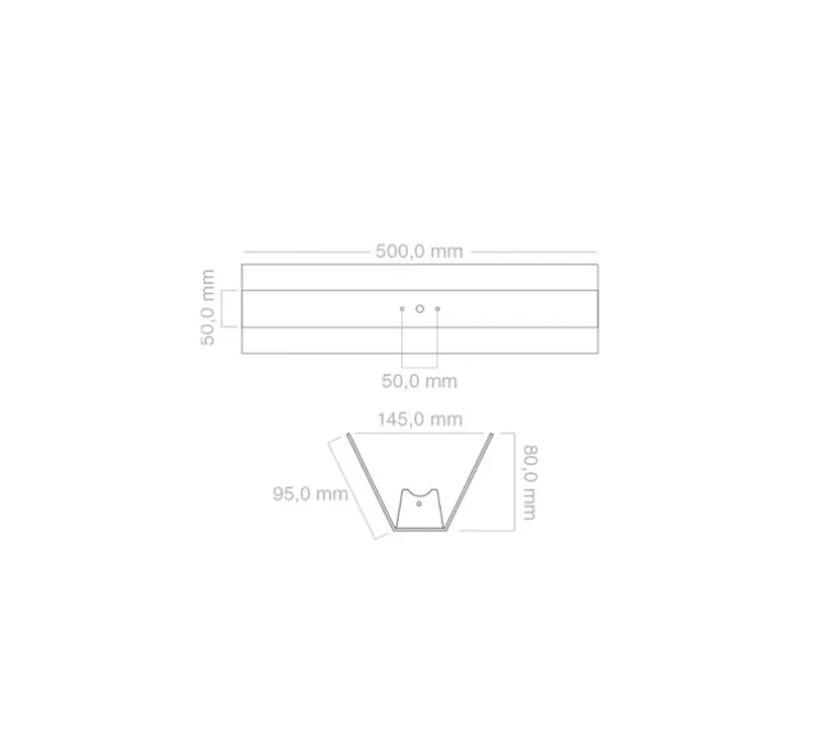 Plafonnier, Bridget, blanc, L50cm, H8cm - Zangra