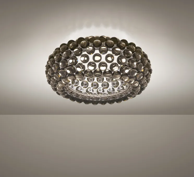 Plafonnier, Caboche Plus, gris, LED, 2700K, 3645lm, Ø50cm, H19cm - Foscarini