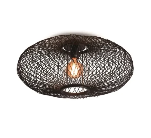 Plafonnier, Cango, noir, Ø60cm, H25cm - Good&Mojo