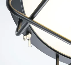 Plafonnier, Cantiere, noir, LED, 3000K, 3950lm, L51cm, H20,5cm - Zava