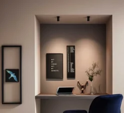 Plafonnier, Ceno 1.0, noir, LED, 2700K, 440lm, Ø5cm, H8cm - Wever & Ducré