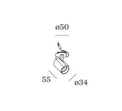 Plafonnier, Ceno 1.0, noir, LED, 2700K, 440lm, Ø5cm, H8cm - Wever & Ducré