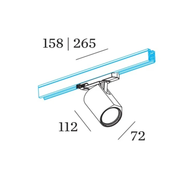 Plafonnier, Ceno Fort on track 1.0, blanc mat, LED, 4000K, 3120 lm, Ø7,2cm, H11,2cm - Wever&Ducré