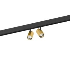 Plafonnier, Ceno on Strex 2,0, noir et or, LED, 3000K, 1020 lm, Ø3,5cm, H17,1cm - Wever&Ducré