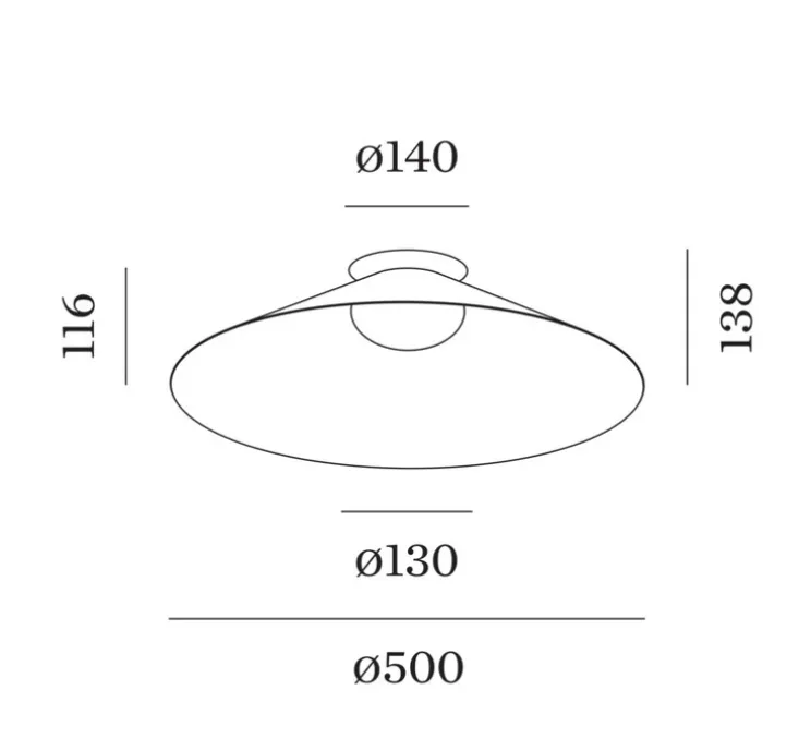 Plafonnier, Clea 2.0, Feel Jade, 2700K, 615lm, L50cm, H13,8cm, P50cm -Wever&Ducré