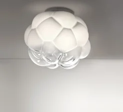 Plafonnier, Cloudy F21, transparent, blanc, Ø40cm, H31cm - Fabbian