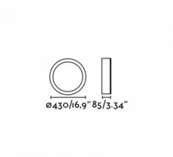 Plafonnier, COCOTTE, noir, LED, 3000K, 1300lm, Ø43cm, H8,5cm - Faro