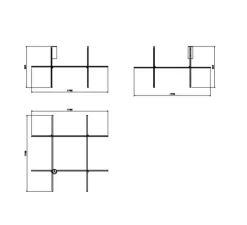 Plafonnier, Coordinates 4 CLIII, argent, LED, dim, 2700K, 8830 lm, L176,2cm, H95cm - Flos