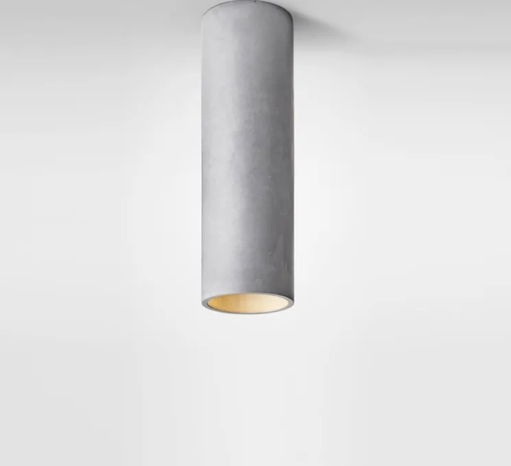 Plafonnier, Cromia M, Gris, Ø6,5cm, H20cm - Plato Design