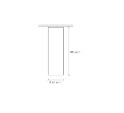 Plafonnier, Cromia M, Gris, Ø6,5cm, H20cm - Plato Design